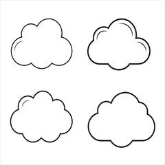 Wall Mural - Cloud Icon Vector Illustration 