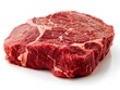 © pavlofox - Fresh cut raw beef steak on white background ready for cooking or grilling