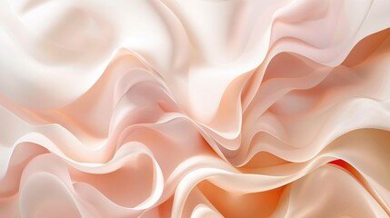 Poster - Beige-pink abstract background with an amorphous light structure. AI generative.