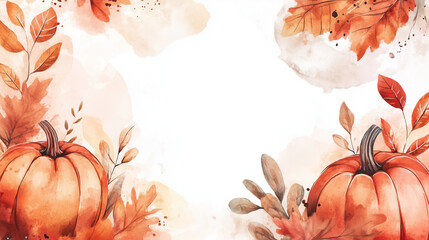 Clip art background wallpaper of pumpkin and leaves