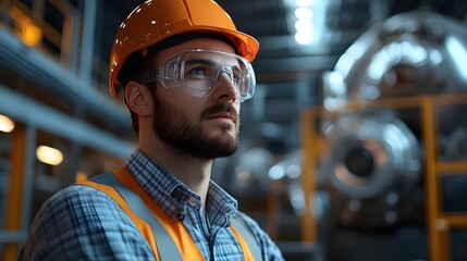 Poster - Engineer Controlling the Automation Process of Industrial Machinery