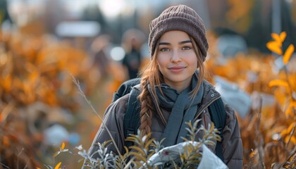 Canvas Print - portrait of a person in a field