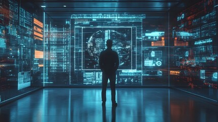 Poster - engineer managing the of new technologies in 3d rendering
