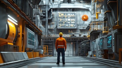 Poster - Professional Engineer Overseeing the Testing Phase Before Full Deployment of Industrial Technology