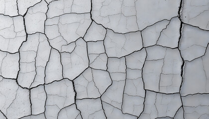 Cracked cement background with grungy wall texture isolated with white highlights, png