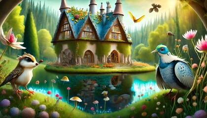 Canvas Print - fairy tale house