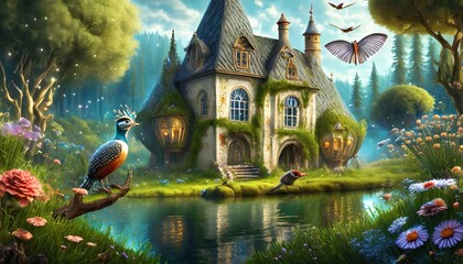 Canvas Print - fairy tale house