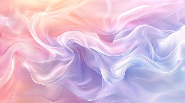 A soft blend of pastel hues swirling together, forming a delicate and ethereal abstract background.