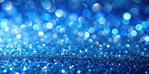 Wall Mural - Blue bokeh glitter texture background perfect for Christmas abstract designs, blue, bokeh, glitter, texture, background