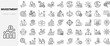 © Artistla - Set of linear investment icons. Thin outline icons pack. Vector illustration