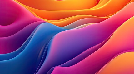 The bold and lively design of an abstract wavy background in multicolor, with undulating lines that bring a sense of rhythm and excitement to the composition.