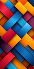 Aufkleber - A colorful image of squares and rectangles in various colors. The image is abstract and has a vibrant, energetic feel to it. The colors are bold and bright, creating a sense of excitement and movement