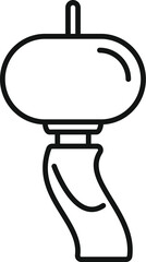Poster - Line icon of a camera stabilizer, a device ensuring smooth footage while filming