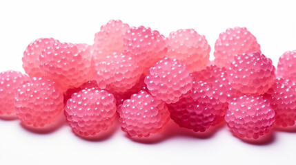 Pink caviar isolated on transparent white backg