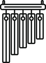 Sticker - Simple line drawing of a xylophone hanging and waiting to be played