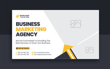 Wall Mural - Business youtube thumbnail and web banner template design