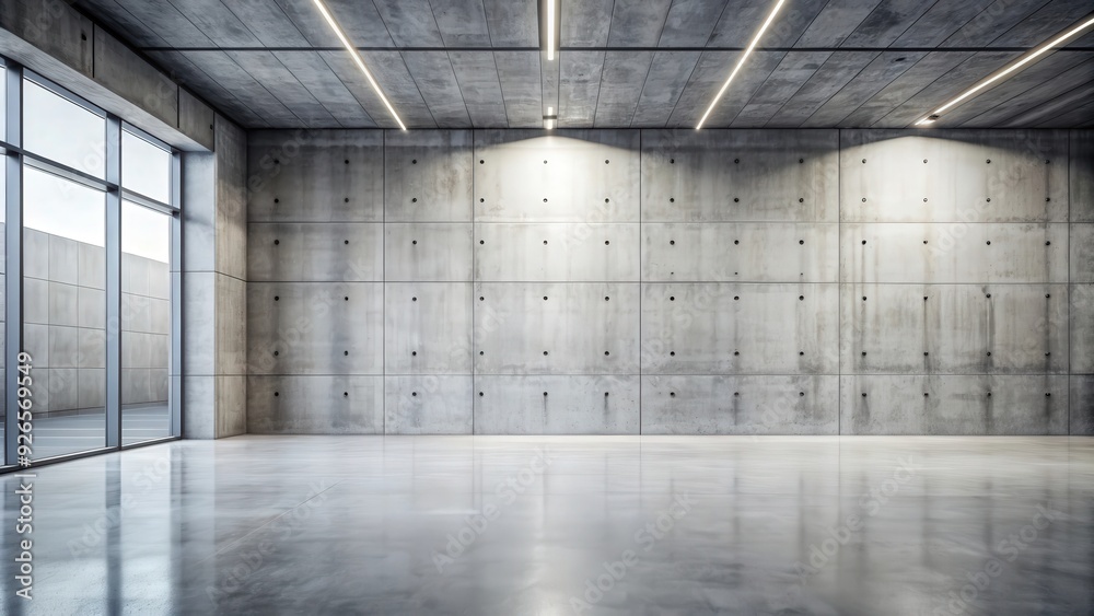 Industrial Concrete Floor Interior Design photo