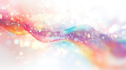 Poster - Abstract bokeh effect soft pastel colors isolated white background