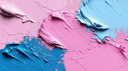 Colorful brushstroke patterns in pink and blue hues