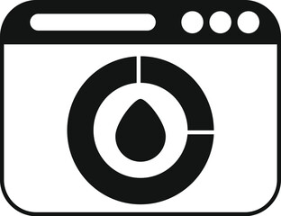 Poster - website is displaying a pie chart icon with a drop of oil in the center, representing oil consumptio