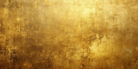 Wall Mural - Golden grunge metal texture with weathered and distressed surface, metallic, gold, shiny, grunge, textured, abstract, industrial