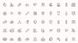 © gfxboss - Skin care stroke outline icons set skin care and makeup isolated on white background flat vector illustration