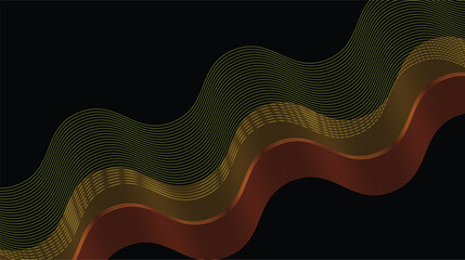 Wall Mural - Abstract yellow wave vector background for cards or wallpaper