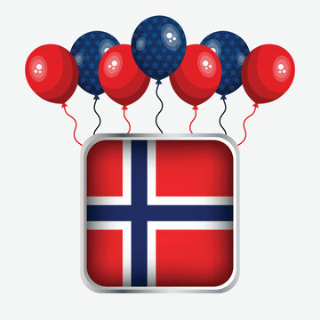 Norway Flag Independence Day Celebration
