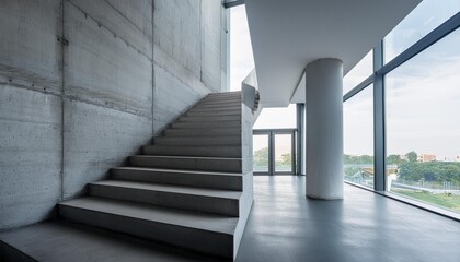 Wall Mural - Concrete Staircase In Modern Architecture Interior