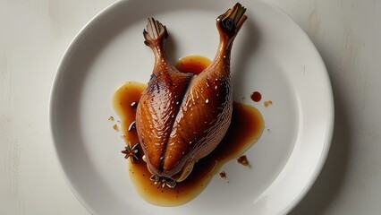 Crispy Roasted Duck served on a plate