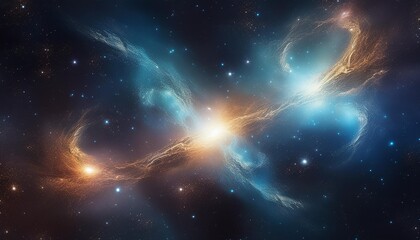 Wall Mural - cosmic nebula with stars and galaxy background in a mystical and infinite space