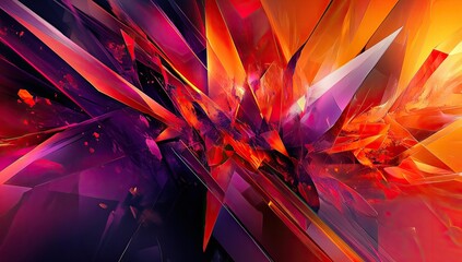 Wall Mural - Abstract art with red and purple hues.