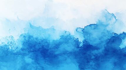 Sticker - Abstract Blue Watercolor Background.