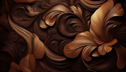 Wall Mural - Texture, dark brown wallpaper and dark brown luxury brown wallpaper used for sti, generative IA