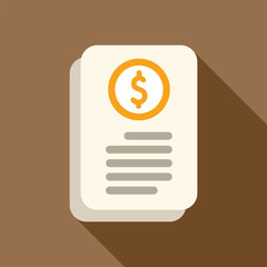 Poster - stylized document displaying a dollar sign, potentially symbolizing a financial statement or busines