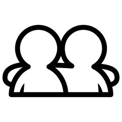Fototapete - Family icon in thin line style vector illustration graphic design