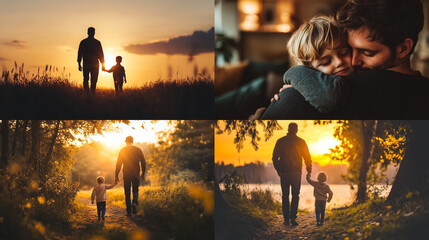 Wall Mural - couple kissing at sunset