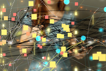 Fototapete -  - neural network exposure digital