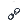 © keenan - Broken Chain icon symbol vector illustration isolated on white background