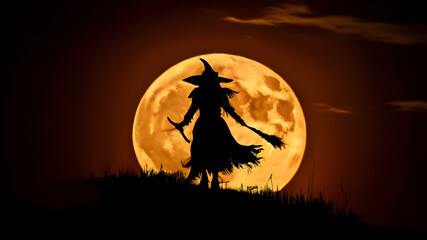 Under the Spell of the Full Moon: A Halloween Witch's Tale, Witch's Night of the Full Moon, Halloween Witch at Midnight.