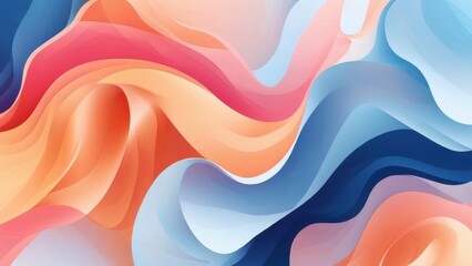 Wall Mural - Abstract Nature organic pattern design background. Minimal app, interface layout. Landing page with liquid dynamic elements and fluid shapes.