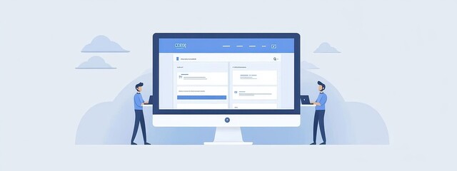 Web website design flat concept business illustration building icon technology. Website mobile web design internet template software computer 3D interface screen page online platform build seo laptop.