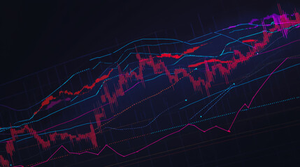 Abstract with pastel colorful charts and graphs with statistics to analyze business potential and forecast future development of companies growth.