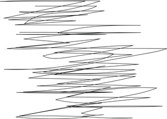 Abstract overlapping black and white lines in chaotic design.