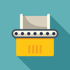 Poster - conveyor belt transporting a product in a factory, industrial production line