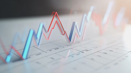 charts and graphs with statistics to analyze business potential and forecast future development of companies growth with white background