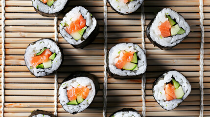 sushi rolls on a plate