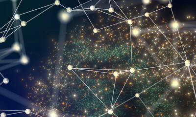 Leinwandbilder - cloud data interface abstract space