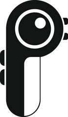 Poster - simple icon representing an action camera, perfect for illustrating extreme sports and outdoor activ