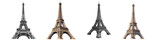 Set of Eiffel tower isolated on transparent background